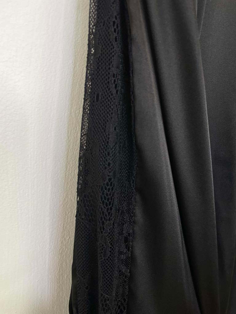 Lace Sleeve Blouse - Black