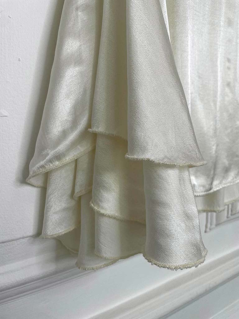 Silk Feel Bell Sleeve Blouse - Ivory
