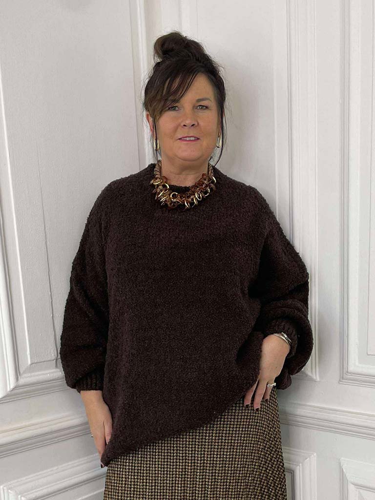 Oversized Teddy Knit - Chocolate