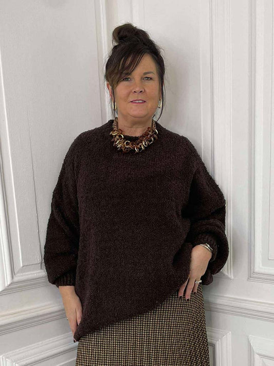 Oversized Teddy Knit - Chocolate