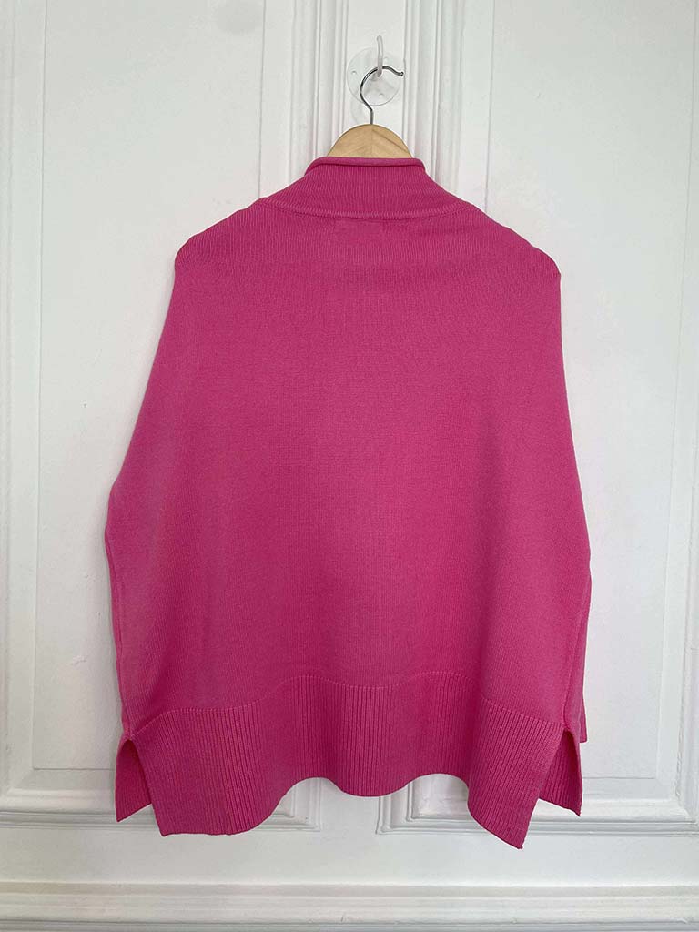 Malissa J Funnel Neck Knit - Candy Pink