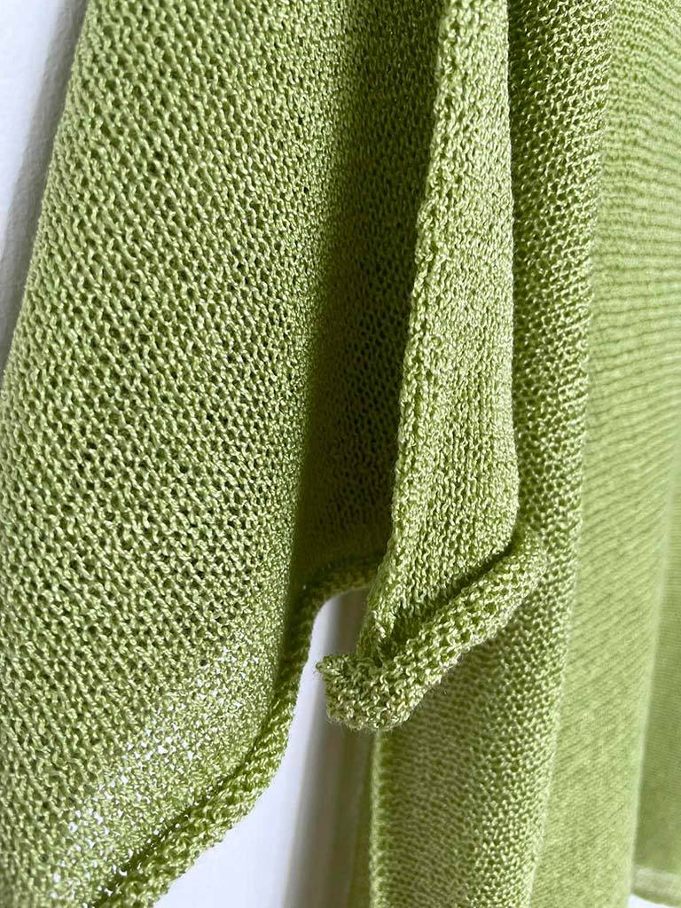 Exposed Edge Boxy Knit - Pear