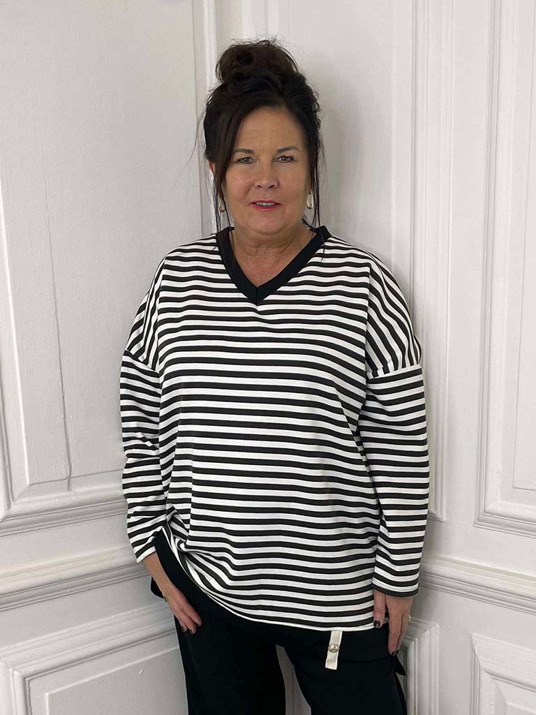 Stripe Sweat Top - Mono