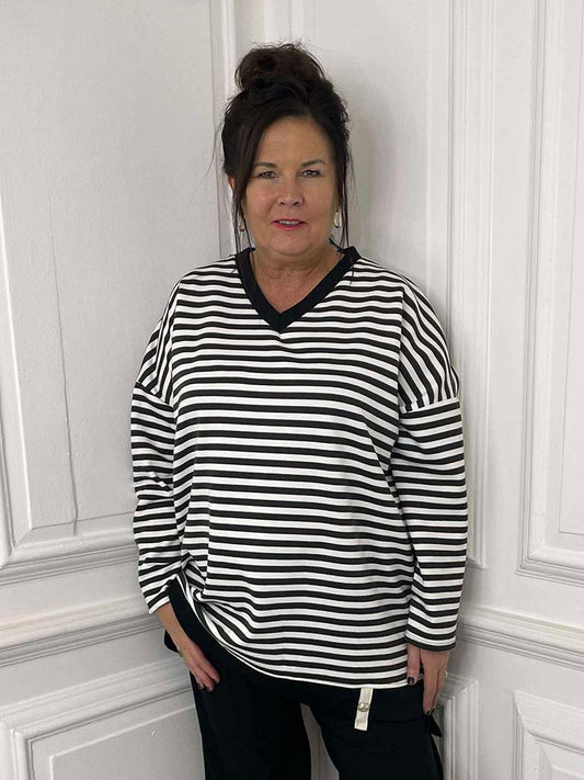 Stripe Sweat Top - Mono