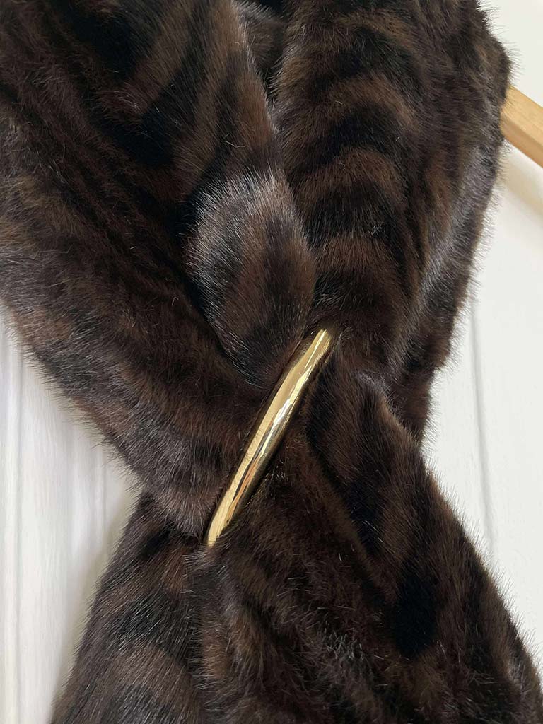 Malissa J Faux Fur Collar - Swirl