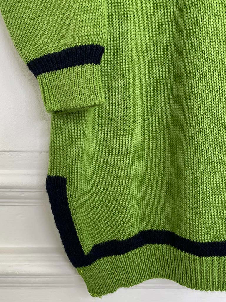 Stripe Edge Knit Tunic - Kiwi