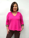 Malissa J Leopard Turn Up Knit - Pink