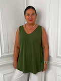 Classic V-Neck Vest - Khaki