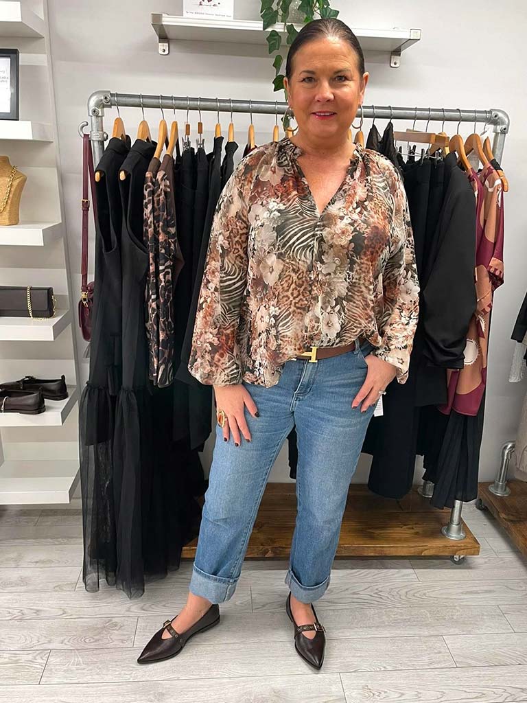 Malissa J Vintage Print Blouse