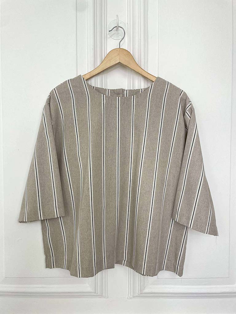 Pinstripe Button Top