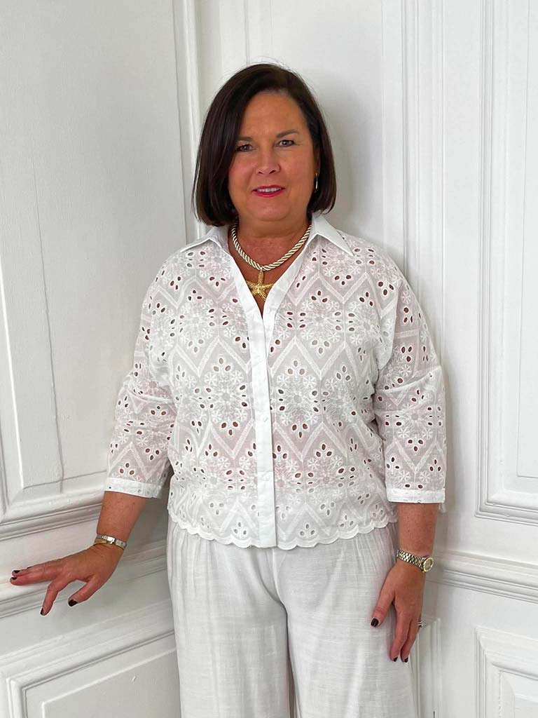 Broderie Anglaise Boxy Shirt
