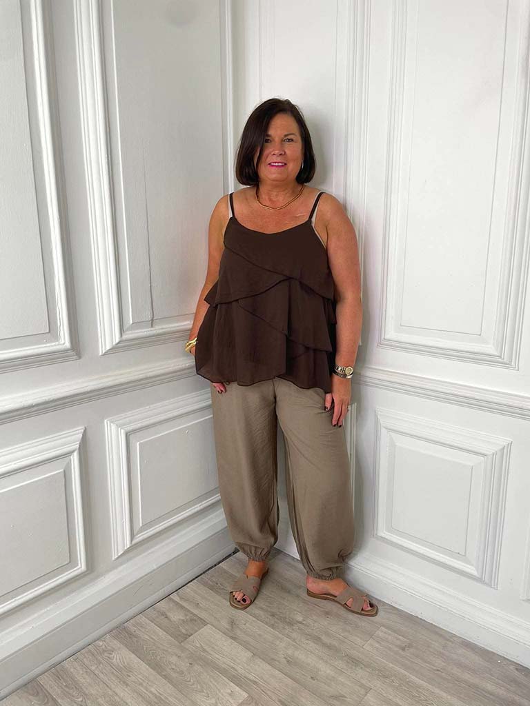 Layered Cami Top - Chocolate