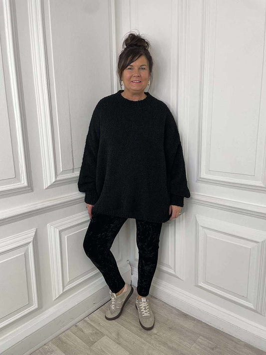 Velvet Leggings - Black