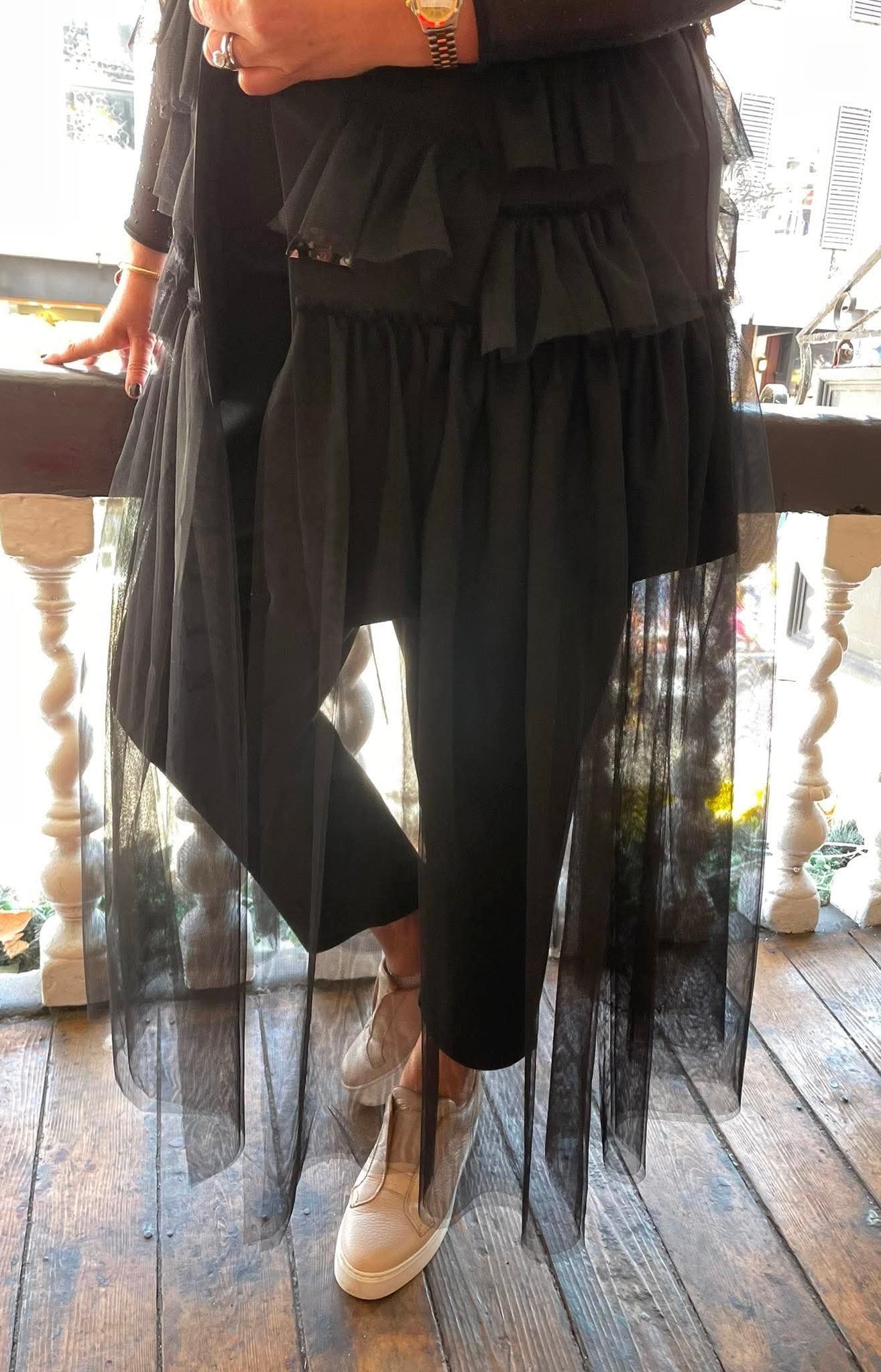 Malissa J Long Tulle Waistcoat