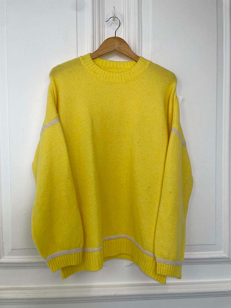 Contrast Stripe Knit - Sunshine