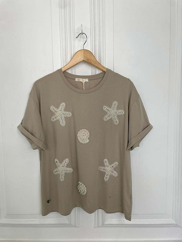 Malissa J Starfish Tee - Stone