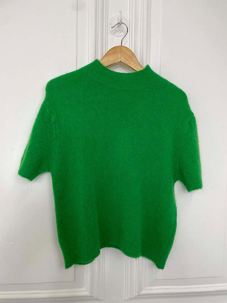 High Neck Short Sleeve Knit - Clover