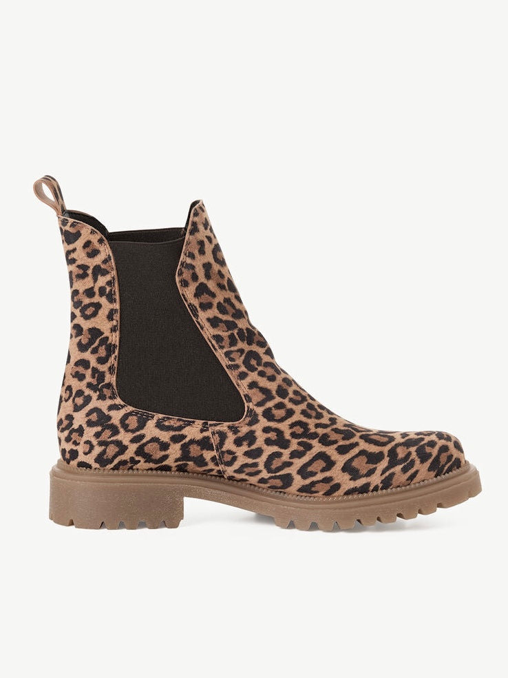 Tamaris Leather Chelsea Boots - Leopard