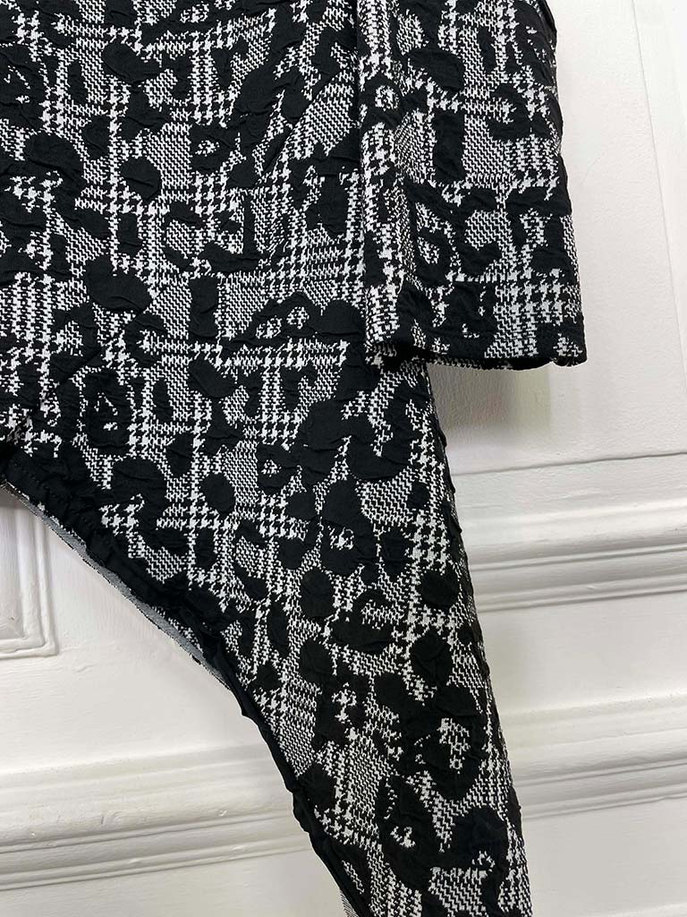 Leopard Check Asymmetric Top - Mono