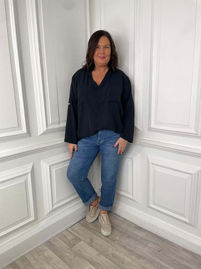 Double Pocket Artist Shirt - Black