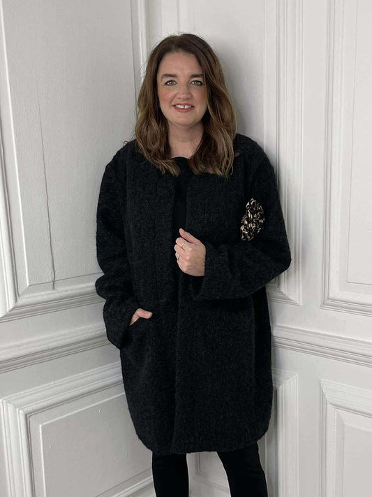 Boucle Corsage Jacket - Black