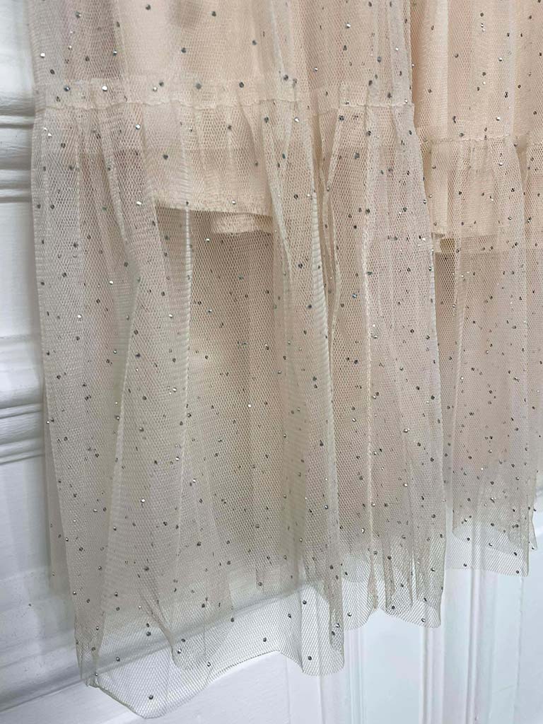 Studded Tulle Skirt - Ecru
