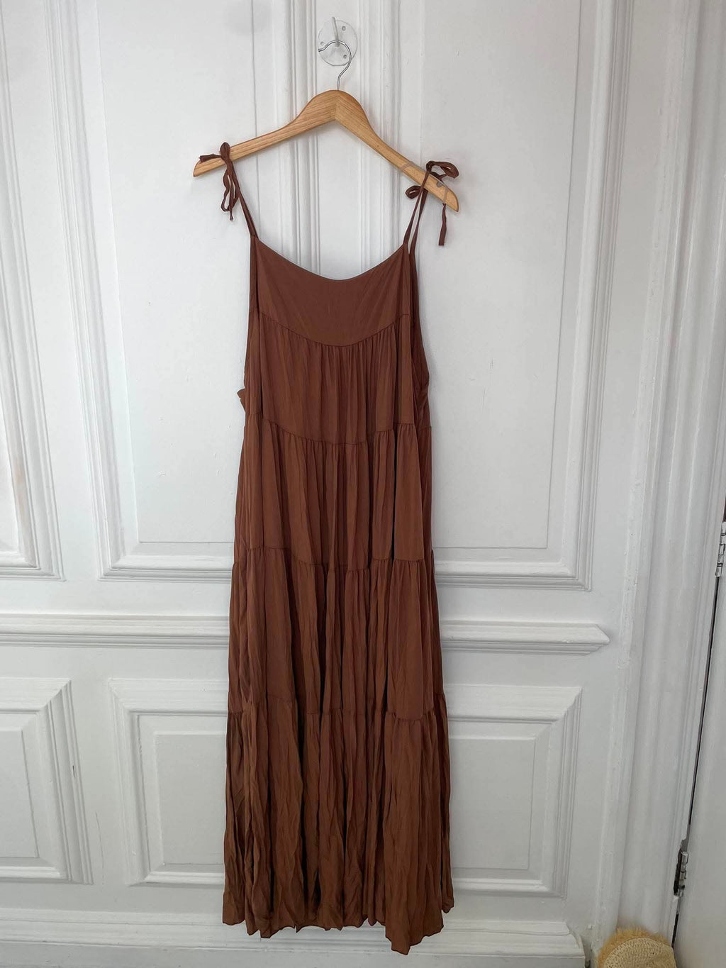 Boho Tie Maxi Dress - Toffee
