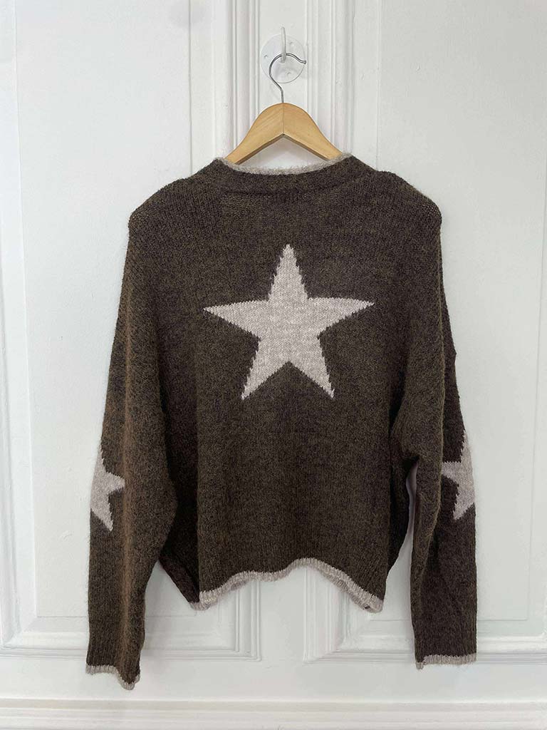 Star Cardigan - Chocolate