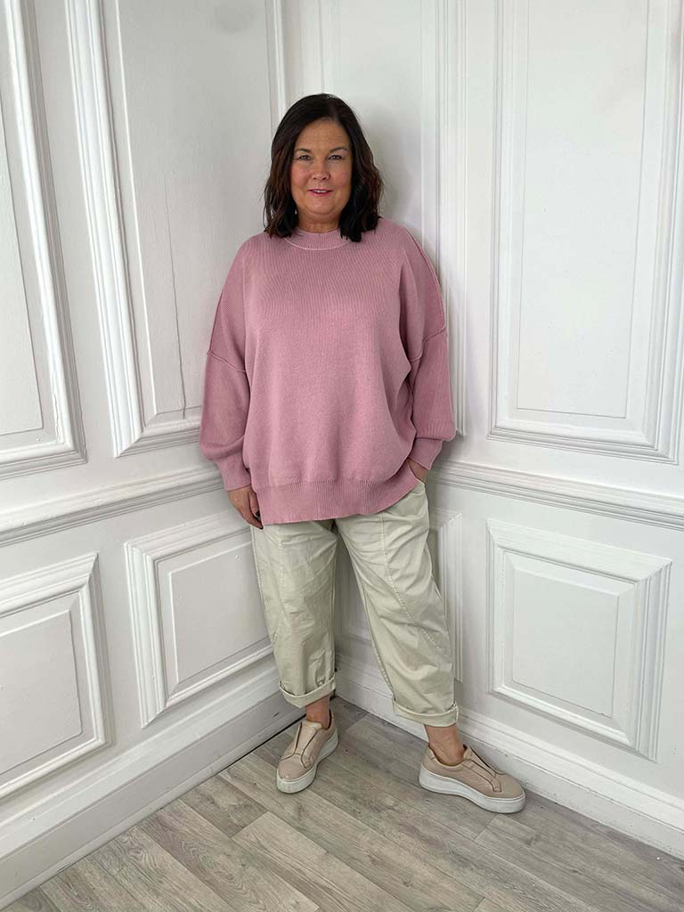 Cotton Cocoon Trousers - Stone