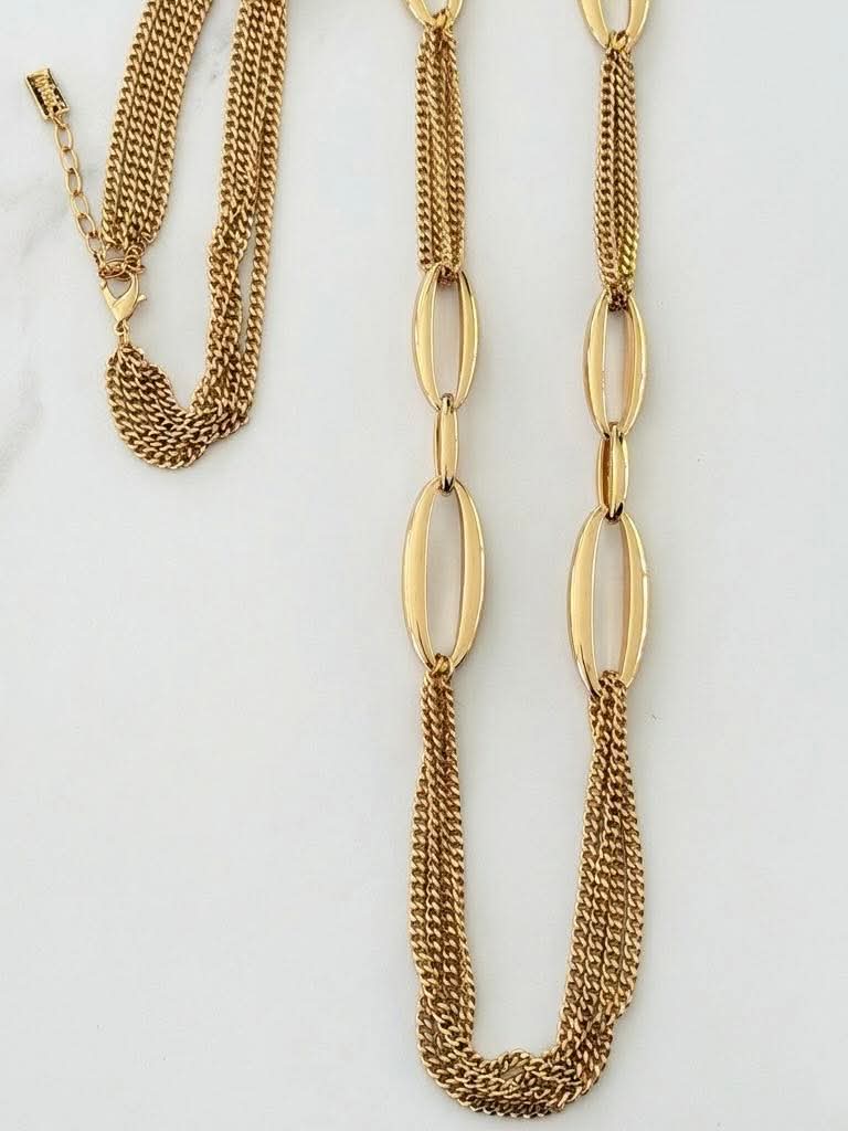 Envy Chain & Link Necklace - Gold