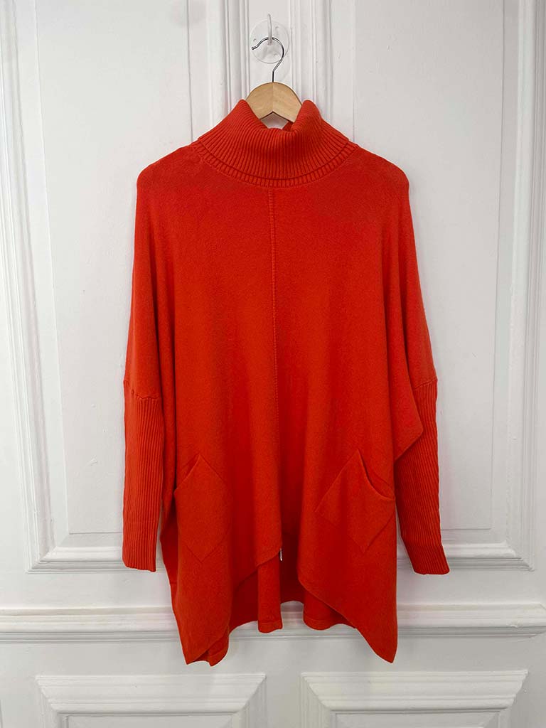 Polo Pocket Knit - Tangerine