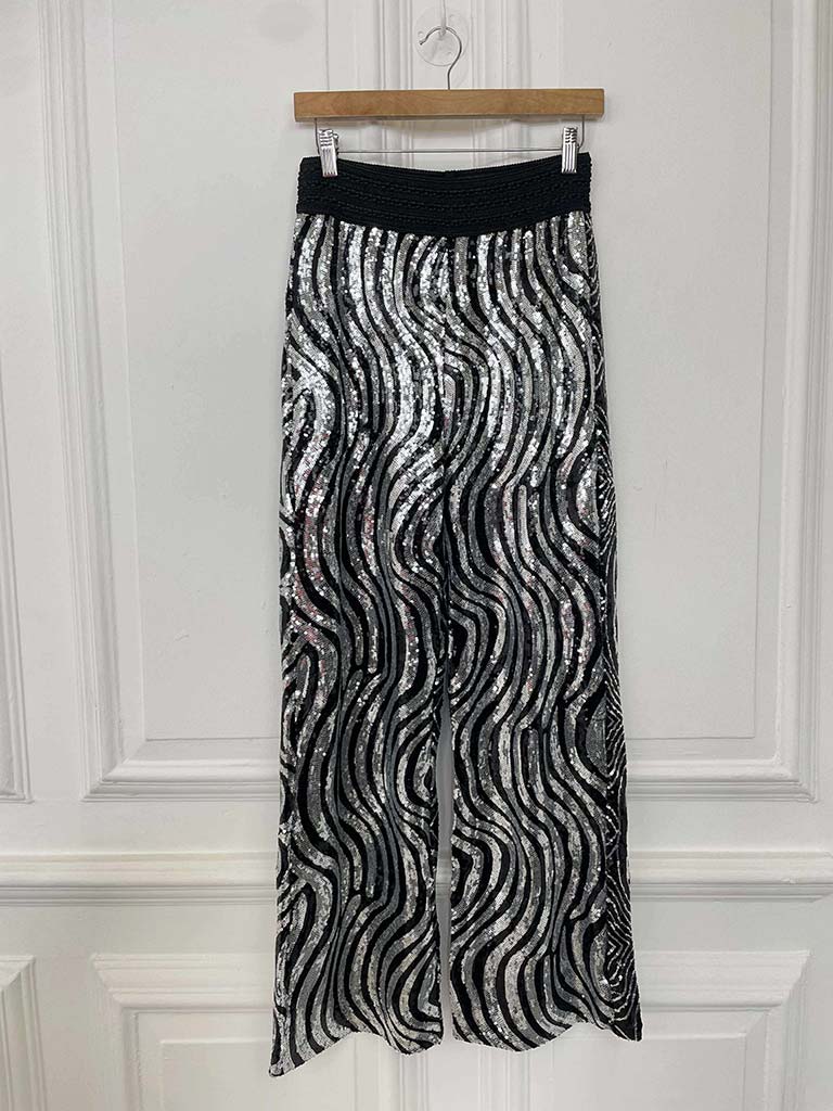 Malissa J Swirl Sequin Trousers