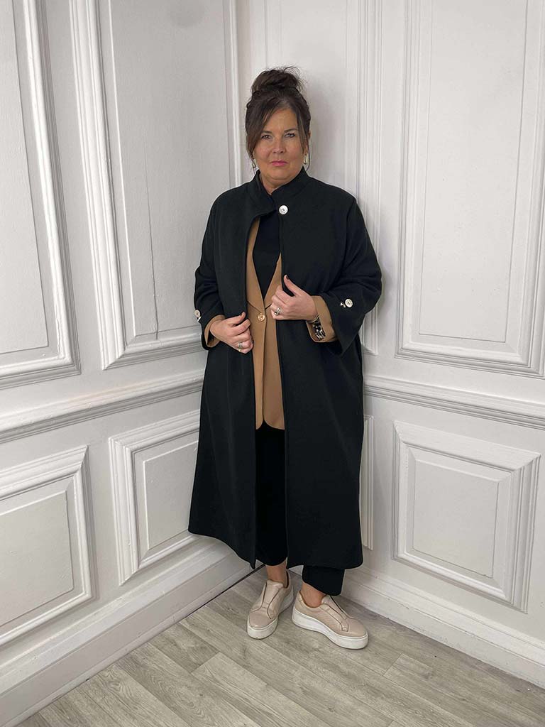 A-Line Overcoat - Black