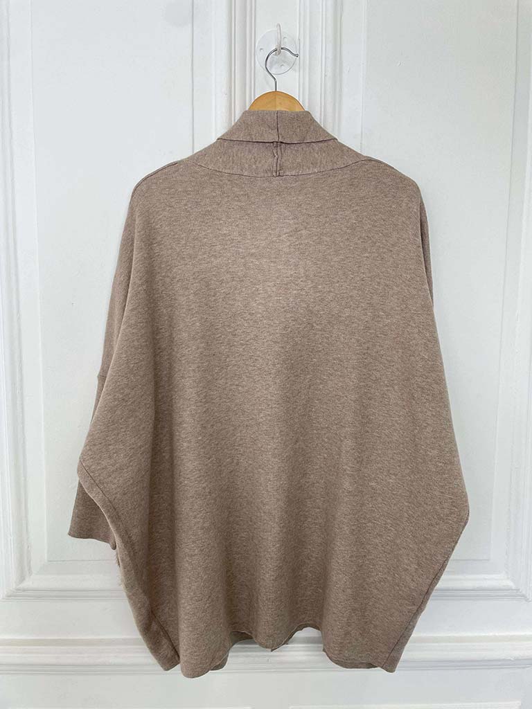 Faux Fur Pocket Cardigan - Fawn