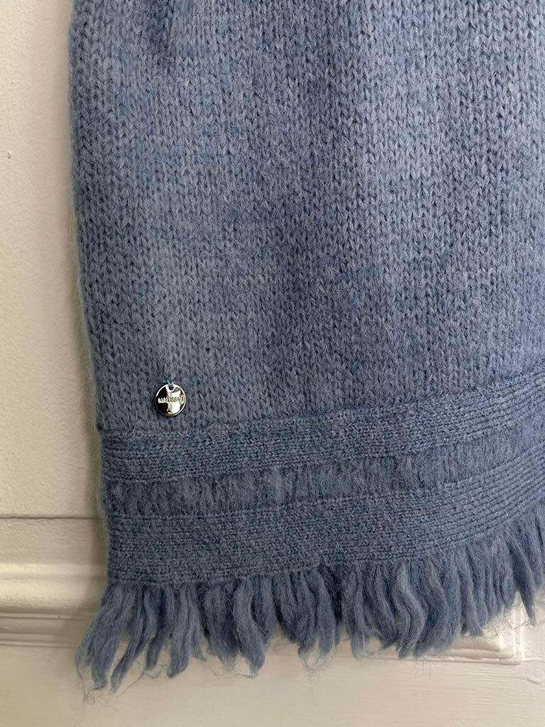 Malissa J Fringed Tank Knit - Blue