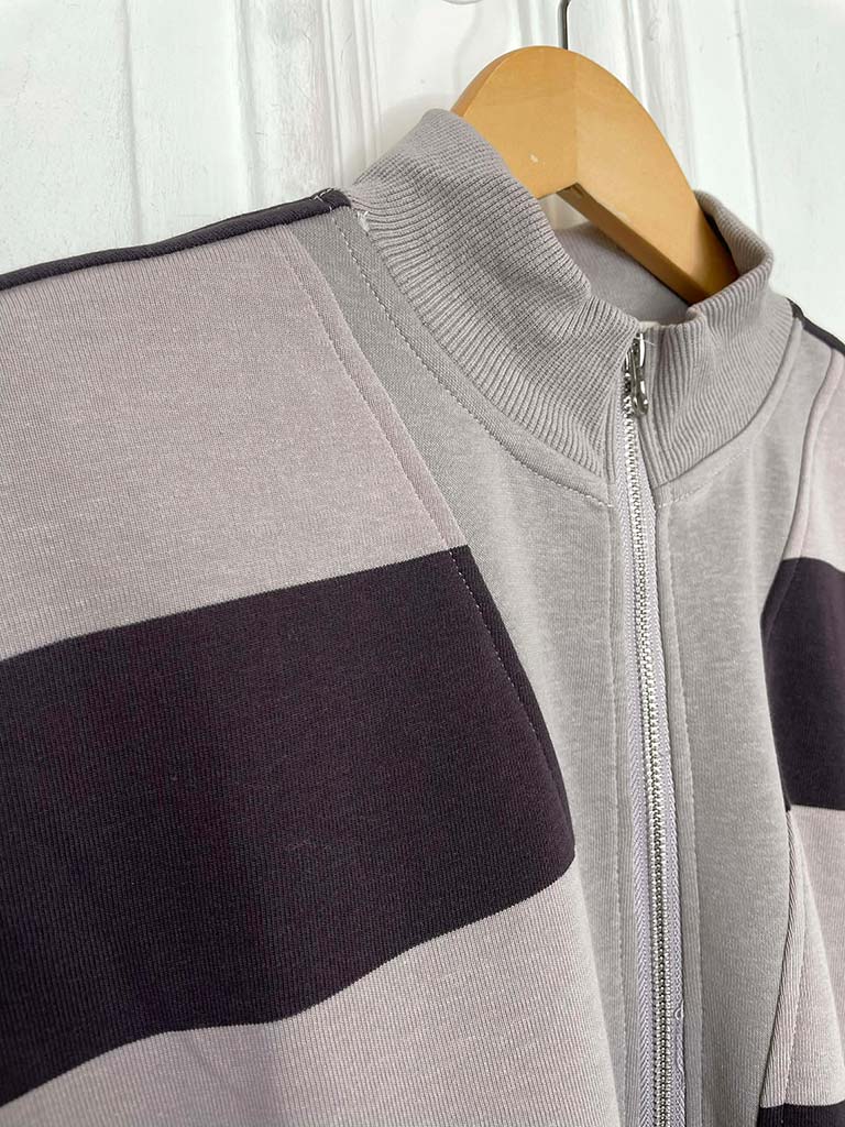Stripe Half Zip Sweatshirt