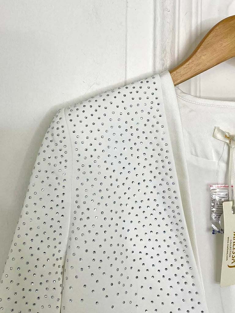 Malissa J Graduated Stud Blazer - Warm White