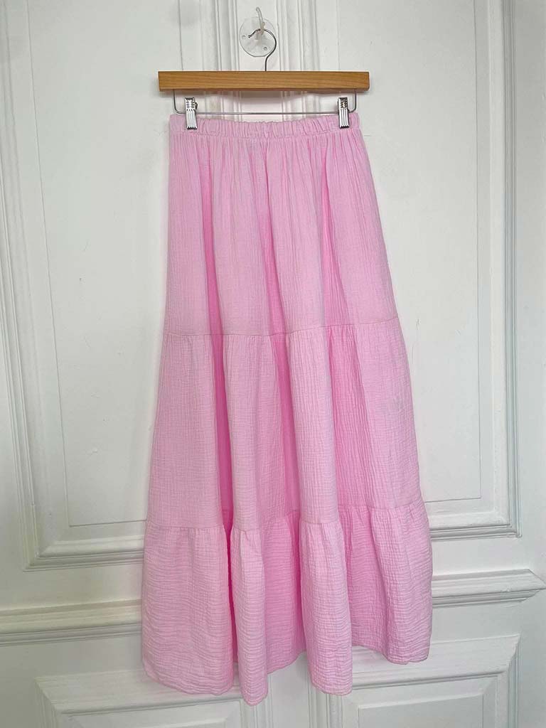 Cloud Cotton Maxi Skirt - Petal