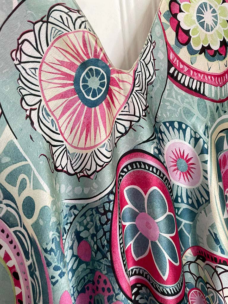 Malissa J Tile Kaftan - Mint