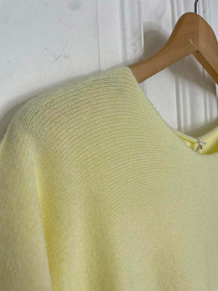 Boxy Drop Shoulder Knit - Lemon