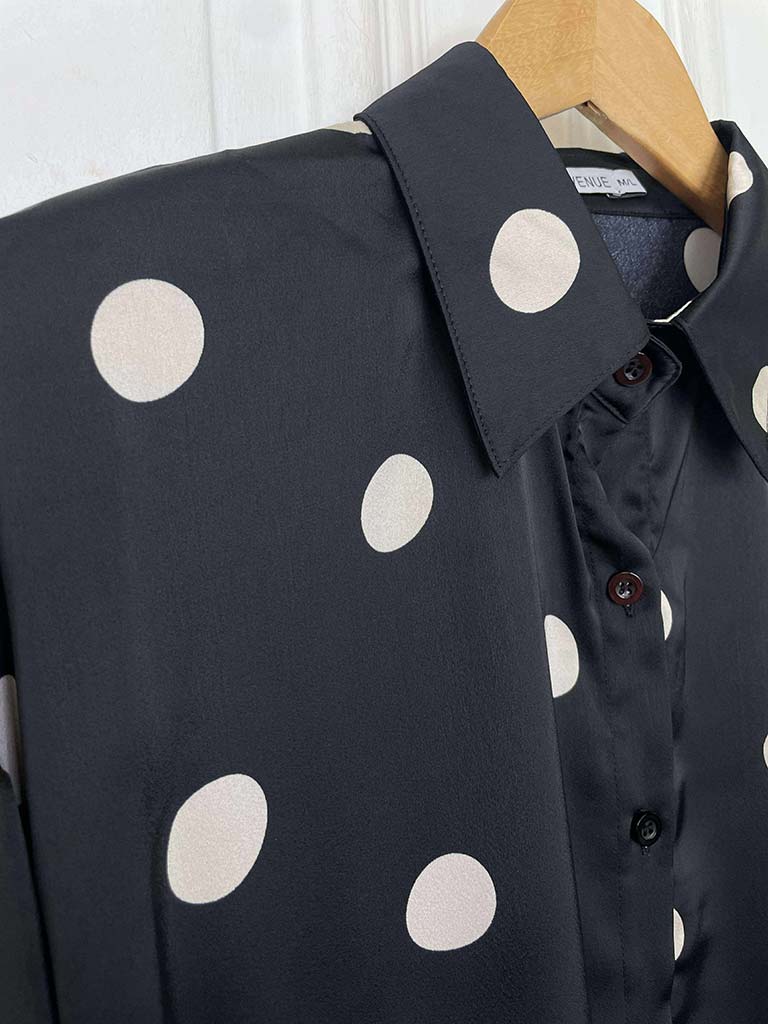 Polka Dot Shirt - Black