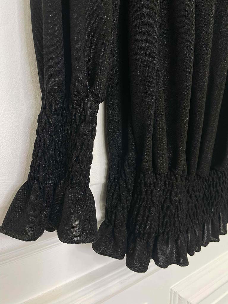 Bardot Shimmer Top - Black