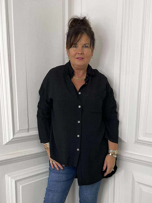 One Pocket Jigsaw Shirt - Black