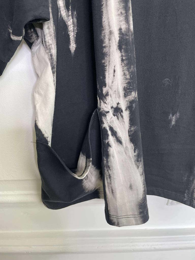 Tie Dye Pocket Top - Black & Stone