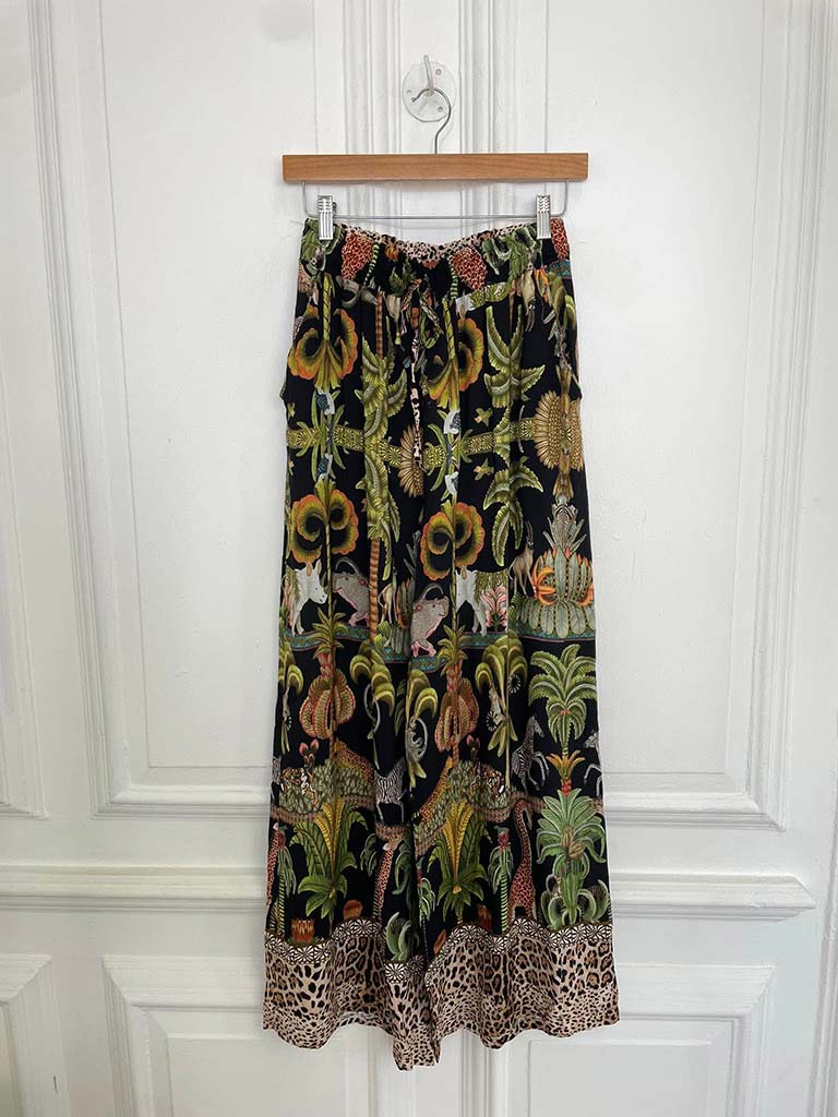Jungle Scene Palazzos - Black