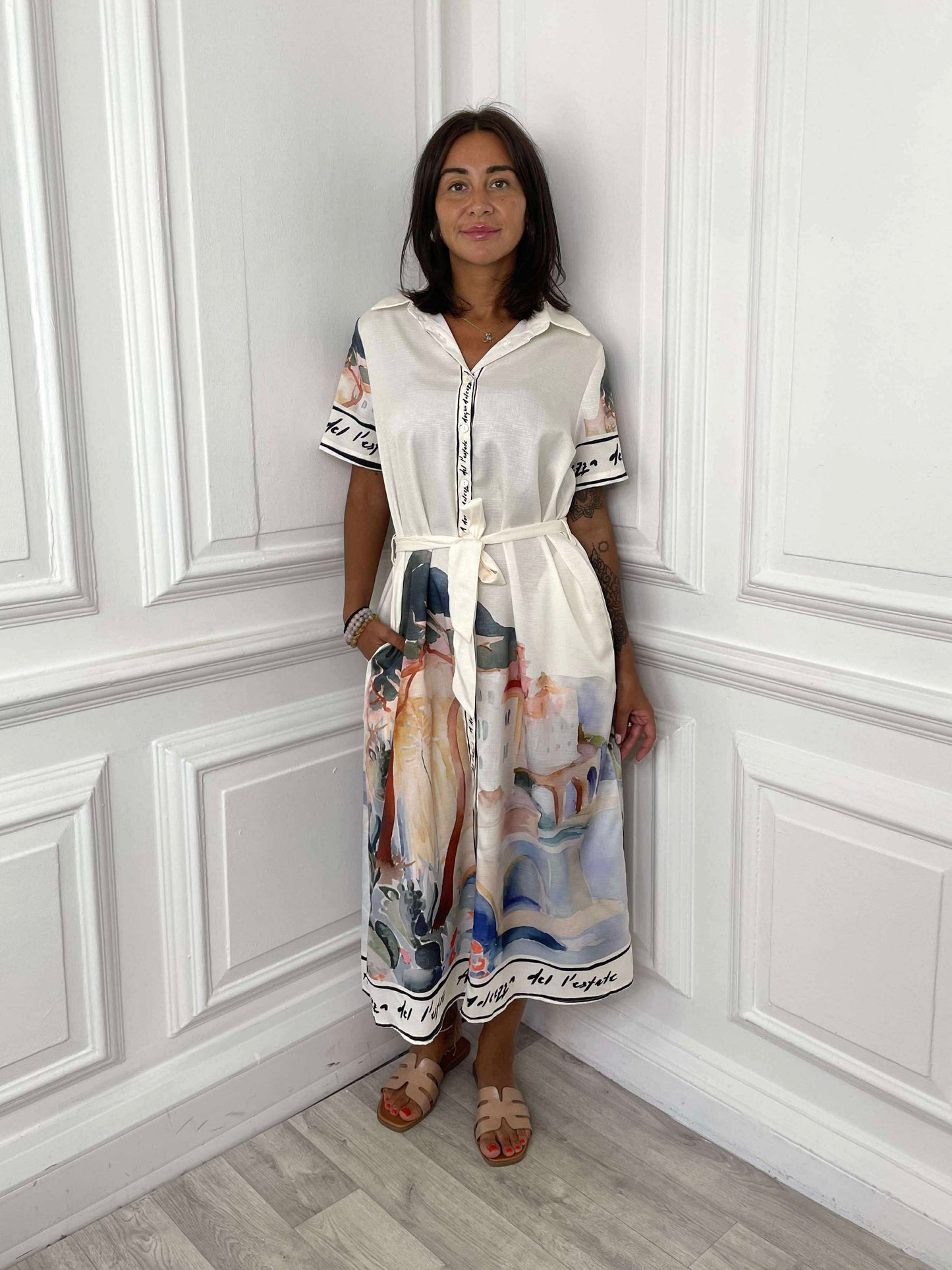 Positano Shirt Dress - Ivory