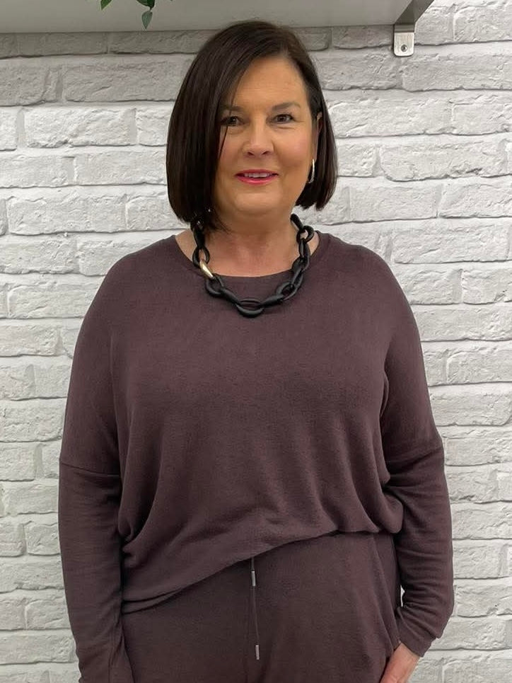 Soya Concept Biara Long Sleeve Top - Dark Plum