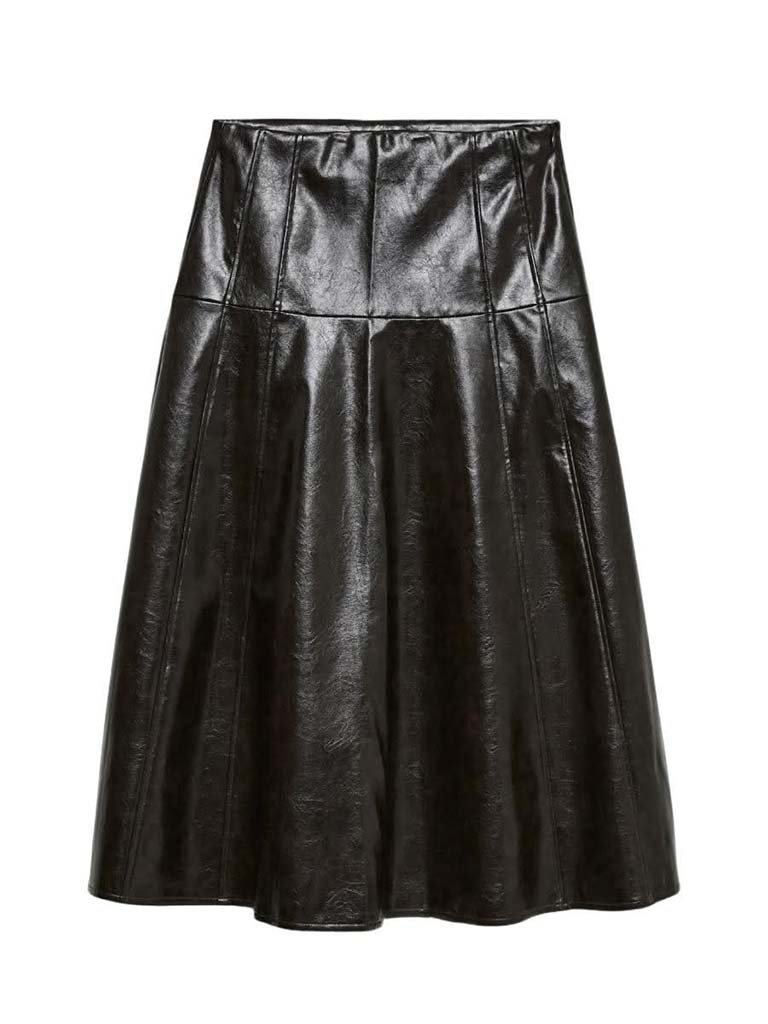 Vero Moda Faux Leather Skirt - Chocolate Torte