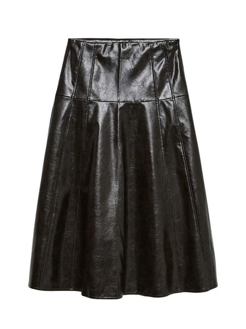Vero Moda Faux Leather Skirt - Chocolate Torte