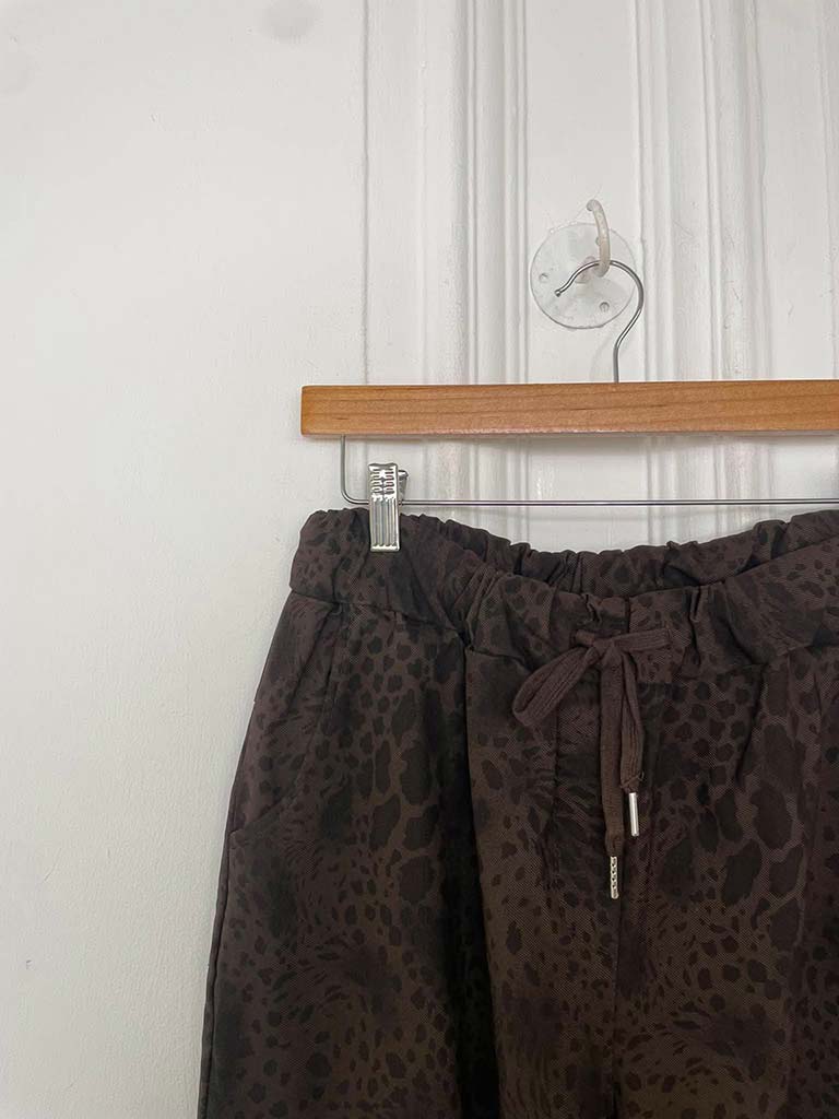 Leopard Magic Pants - Chocolate